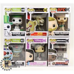 LOT OF 6 FUNKO POPS