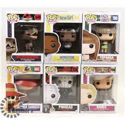 LOT OF 6 FUNKO POPS