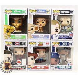 LOT OF 6 FUNKO POPS