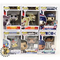 LOT OF 6 FUNKO POPS