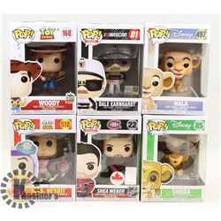 LOT OF 6 FUNKO POPS