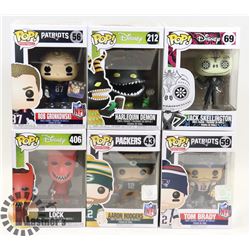 LOT OF 6 FUNKO POPS