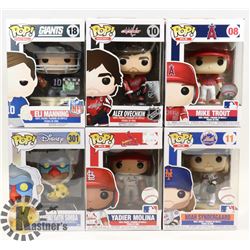 LOT OF 6 FUNKO POPS