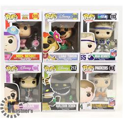 LOT OF 6 FUNKO POPS
