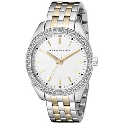 NEW ARMANI EXCHANGE TWO TONE SILVER DIAL WATCH