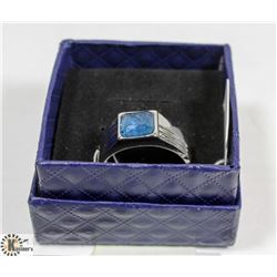 MENS STAINLESS STEEL RING SIZE 11.