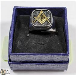 MENS MASONIC RING SIZE 11.