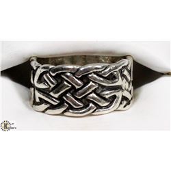 925 SILVER CELTIC DESIGN RING, SIZE 8