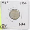 Image 1 : 1856 US 10 CENT COIN.