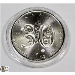 1988-2018 CANADIAN 1 OUNCE .999 FINE SILVER $5