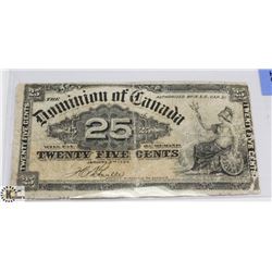 1900 CANADIAN SHINPLASTER.