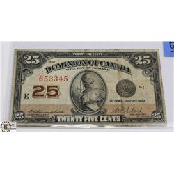 1923 CANADIAN SHINPLASTER.