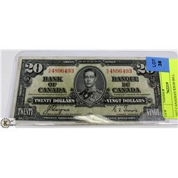 1937 CANADIAN $20.00 BILL.
