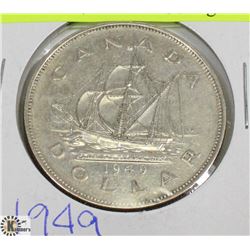 1949 CANADIAN SILVER DOLLAR.