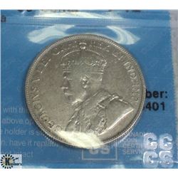 1931 CANADIAN SILVER 50 CENT COIN.