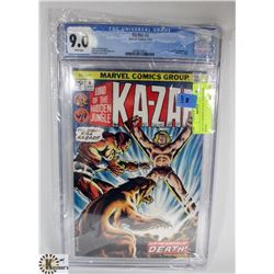 CGC 9.0 GRADES #4 KA-ZAR COMIC BOOK