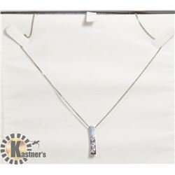 925 SILVER NECKLACE & PENDANT, WITH HEART SHAPED