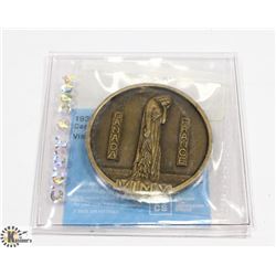 1936 CANADIAN PILGRIMAGE COMMEMORATIVE BRONZE