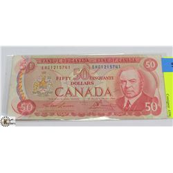 1975 CANADIAN 50 DOLLAR BILL.