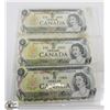 Image 1 : SET OF THREE 1973 CANADIAN $1 BILLS.