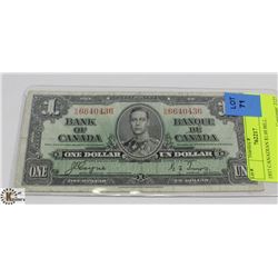 1937 CANADIAN $1.00 BILL.