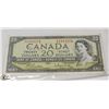 Image 1 : 1954 CANADIAN 20 DOLLAR BILL.