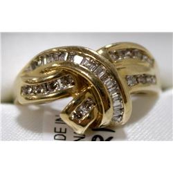 16) 10K YELLOW GOLD DIAMOND RING,