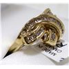 Image 2 : 16) 10K YELLOW GOLD DIAMOND RING,
