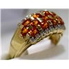 Image 2 : 18) 10K YELLOW GOLD SAPPHIRE & DIAMOND RING,