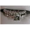 Image 4 : 21) 14K WHITE GOLD DIAMOND 2PC RING SET,