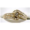 Image 1 : 22) 14K YELLOW DIAMOND RING,