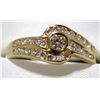 Image 2 : 22) 14K YELLOW DIAMOND RING,