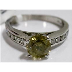 29) 14K WHITE GOLD DIAMOND RING,