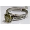 Image 4 : 29) 14K WHITE GOLD DIAMOND RING,