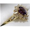 Image 2 : 12) 14K YELLOW GOLD DIAMOND AND SAPPHIRE RING,