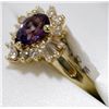 Image 3 : 12) 14K YELLOW GOLD DIAMOND AND SAPPHIRE RING,