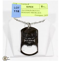 HARLEY DAVIDSON BOTTLE OPENER PENDANT NECKLACE