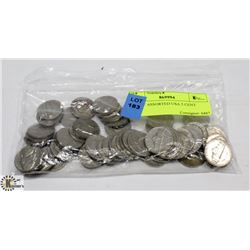 BAG OF ASSORTED USA 5 CENT COINS