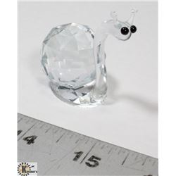 BOHEMIAN CRYSTAL SNAIL FIGURE.