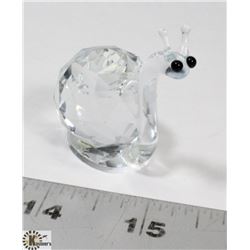 BOHEMIAN CRYSTAL 3 SNAIL FIGURE.