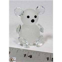 BOHEMIAN CRYSTAL 3 BEAR FIGURE.
