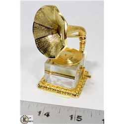 24KT GOLD PLATED GRAMOPHONE FIGURE.
