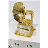 Image 1 : 24KT GOLD PLATED GRAMOPHONE FIGURE.