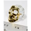 Image 1 : 24KT GOLD PLATED SKULL HUMAN FIGURE.