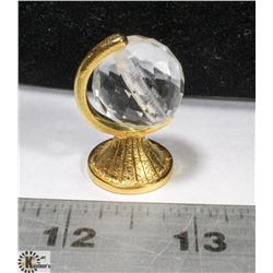 24KT GOLD PLATED WORLD GLOBE FIGURE.