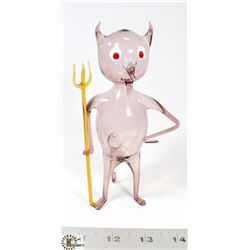 HAND BLOWN DEVIL SATAN FIGURE.