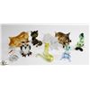 Image 1 : LOT OF 9 GLASS COLORED FIGURES