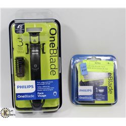 PHILIPS ONE BLADE FACE TRIMMER WITH EXTRA BLADE