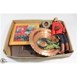FLAT OF VARIOUS RCMP ITEMS