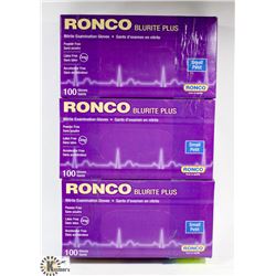 3 BOXES OF RONCO NITRILE GLOVES